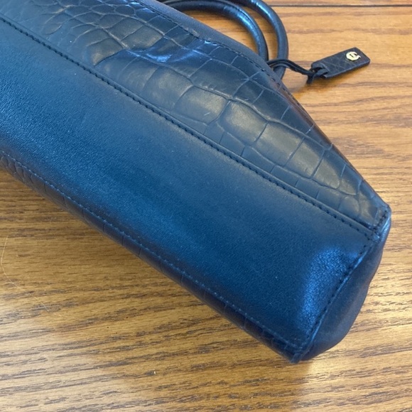 Etienne Aigner Black Leather Satchel - Picture 2 of 14